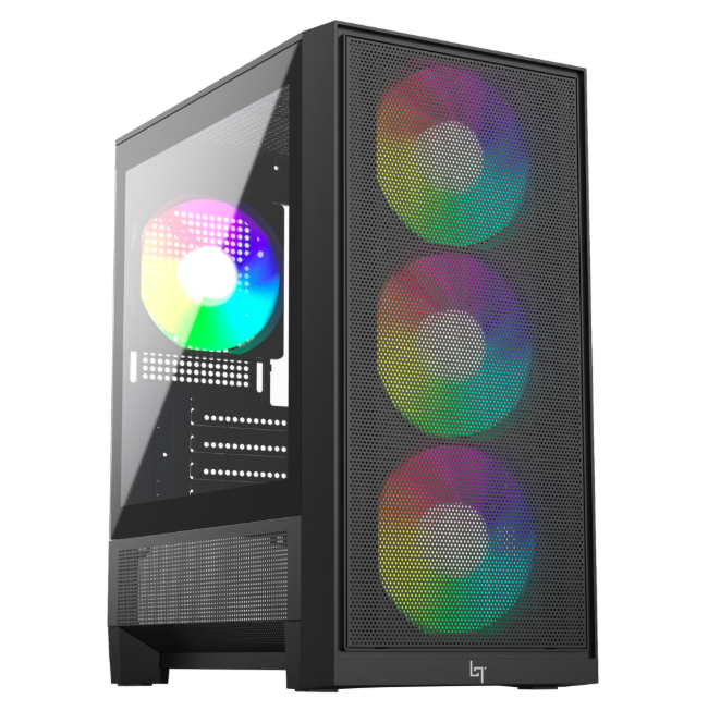 Case Gaming LinkTech Bahamut M 4F M-ATX | Kèm Sẵn 4 Fan Fixed RGB