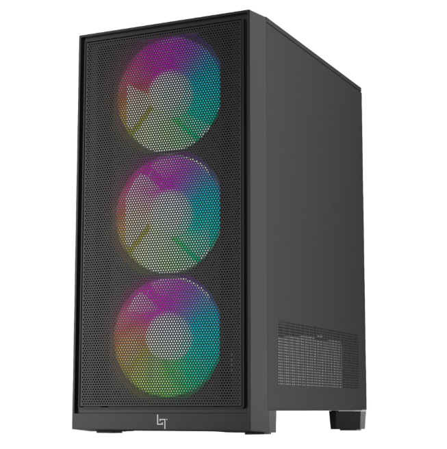 Case Gaming LinkTech Bahamut M 4F M-ATX | Kèm Sẵn 4 Fan Fixed RGB
