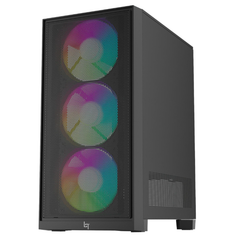 Case Gaming LinkTech Bahamut M 4F M-ATX | Kèm Sẵn 4 Fan Fixed RGB
