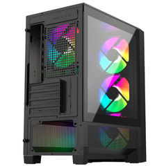 Case Gaming LinkTech Bahamut M 4F M-ATX | Kèm Sẵn 4 Fan Fixed RGB