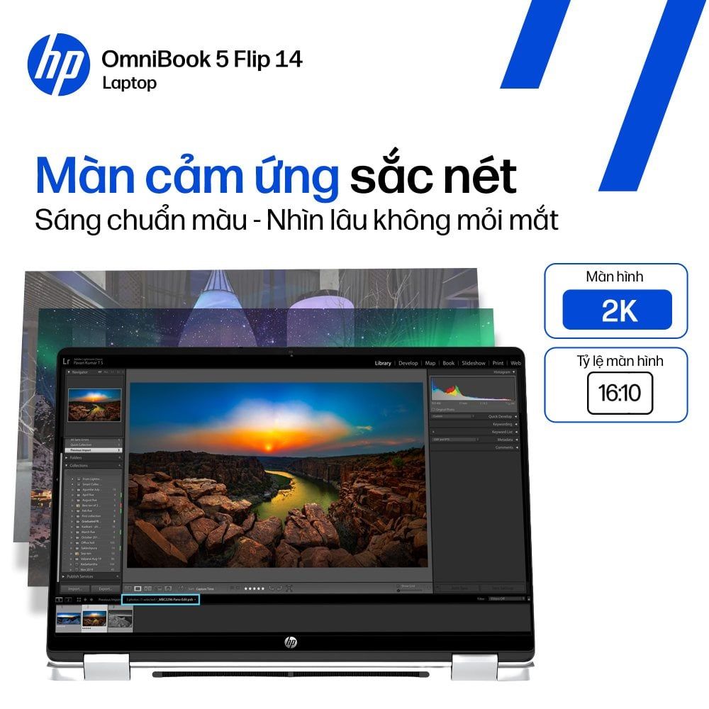 Laptop HP OmniBook 5 Flip 14-fp0055TU BZ7Q4PA | Intel Core 7 150U | RAM 24GB | SSD 512GB | 14 inch WUXGA | IPS | Cảm ứng