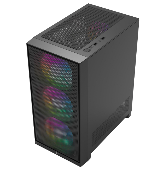 Case Gaming LinkTech Bahamut M 4F M-ATX | Kèm Sẵn 4 Fan Fixed RGB