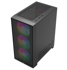 Case Gaming LinkTech Bahamut M 4F M-ATX | Kèm Sẵn 4 Fan Fixed RGB