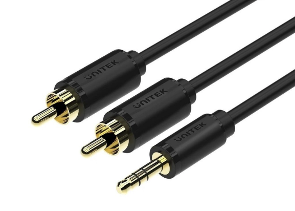 Jack âm thanh 3.5 UNITEK C9025BK (1 ra 2 hoa sen)