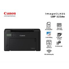 Máy in laser đen trắng Canon LBP 122DW | In đảo mặt | A4 | A5 | USB | LAN | WIFI