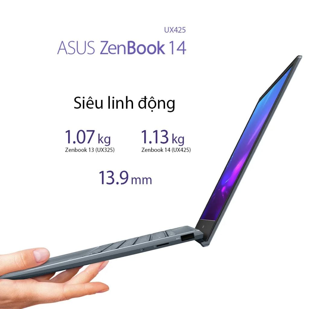 Laptop ASUS Zenbook UX425E - KI439T | Core i7 1165G7 | RAM 16GB | SSD 512GB |14 inch FHD