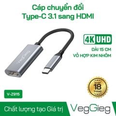 Cáp chuyển USB Type C - HDMI VegGieg V-Z915