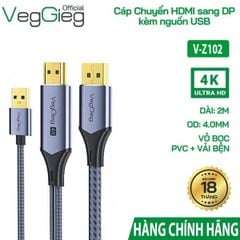 Cáp chuyển HDMI sang DisplayPort 4K60Hz VegGieg V-Z102