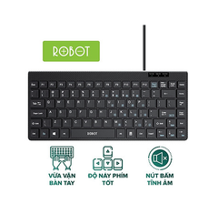 Bàn phím văn phòng mini ROBOT RK10 có dây