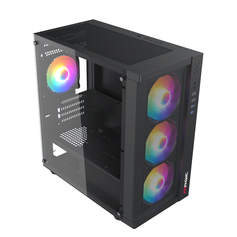 CASE MAGIC GM01 MESH 4 FAN (MATX)