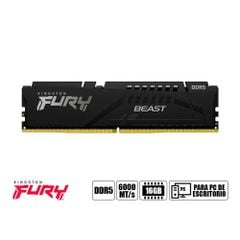 Ram PC Kingston Fury Beast Black EXPO 16GB DDR5 6000MHz KF560C36BBE2-16