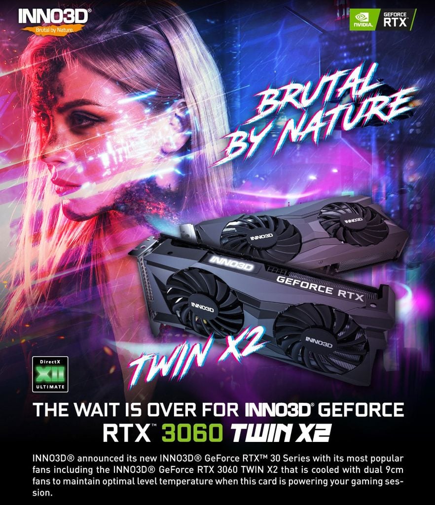 VGA INNO3D GEFORCE RTX 3060 TWIN X2 12GB
