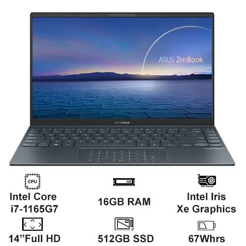 Laptop ASUS Zenbook UX425E - KI439T | Core i7 1165G7 | RAM 16GB | SSD 512GB |14 inch FHD