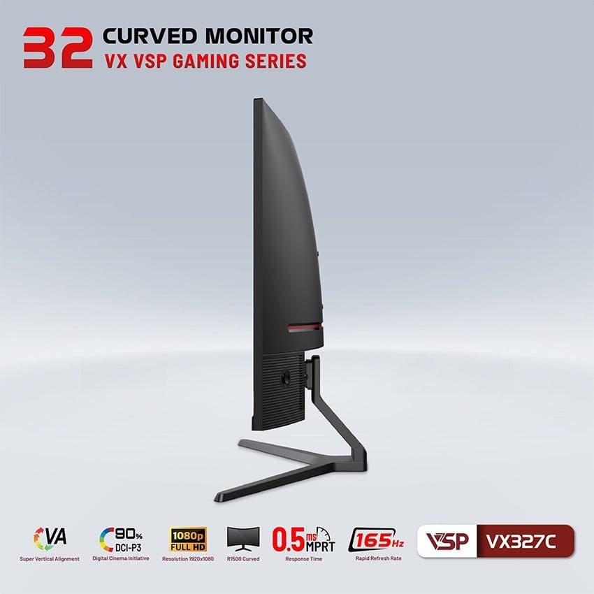 Màn hình cong Gaming VSP VX327C | 32 inch | VA | FHD | 165Hz | 0.5Ms