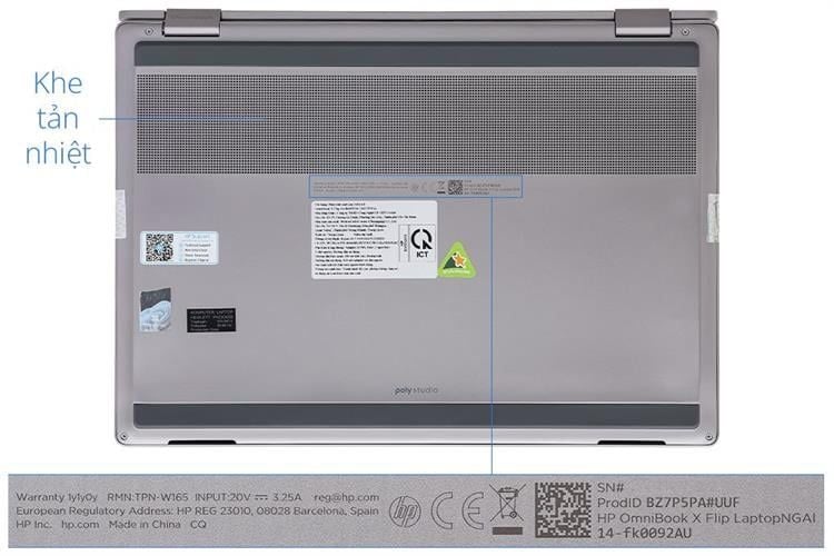 Laptop HP OmniBook X Flip 14 fk0092AU - BZ7P5PA | R5 AI 340 | Ram 16GB | SSD 512GB | WUXGA | Cảm ứng