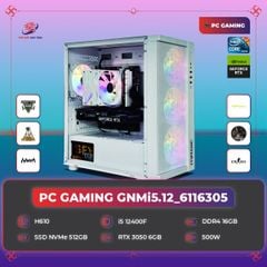 PC GAMING GNMi5.12_6116305 | i5 12400F | RTX 3050 6GB | H610 | RAM 16GB | SSD 512GB | PSU 500W | GM01 Mesh