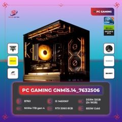 PC GAMING GNMi5.14_7632506 | i5 14600KF | RTX 5060 8GB | B760 | RAM 32GB | SSD 1TB | PSU 850W | Cloud M DGT
