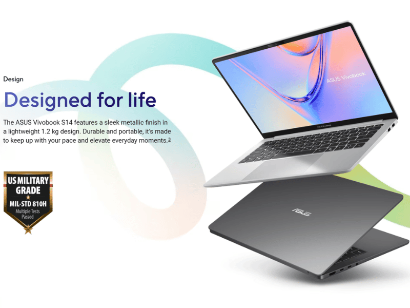 Laptop ASUS Vivobook 14SE S3452M (2026) (Ai) Core 5-320 | Ram 16GB | SSD 512GB | 14.0 inch | 2K 144Hz | Win 11 | Bạc