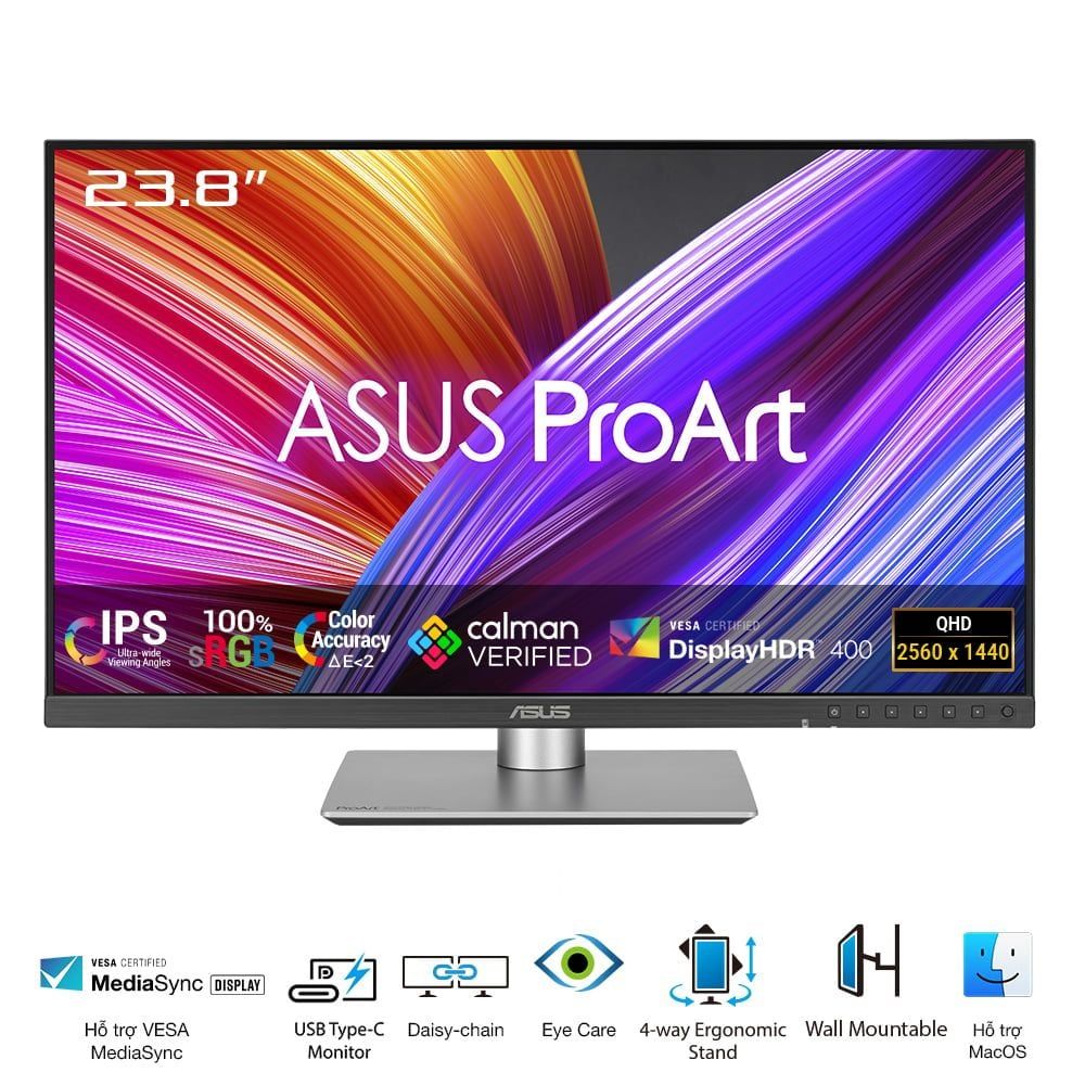 Màn hình đồ họa ASUS ProArt PA24ACRV | 24 inch | IPS 2K | 75Hz | USBC