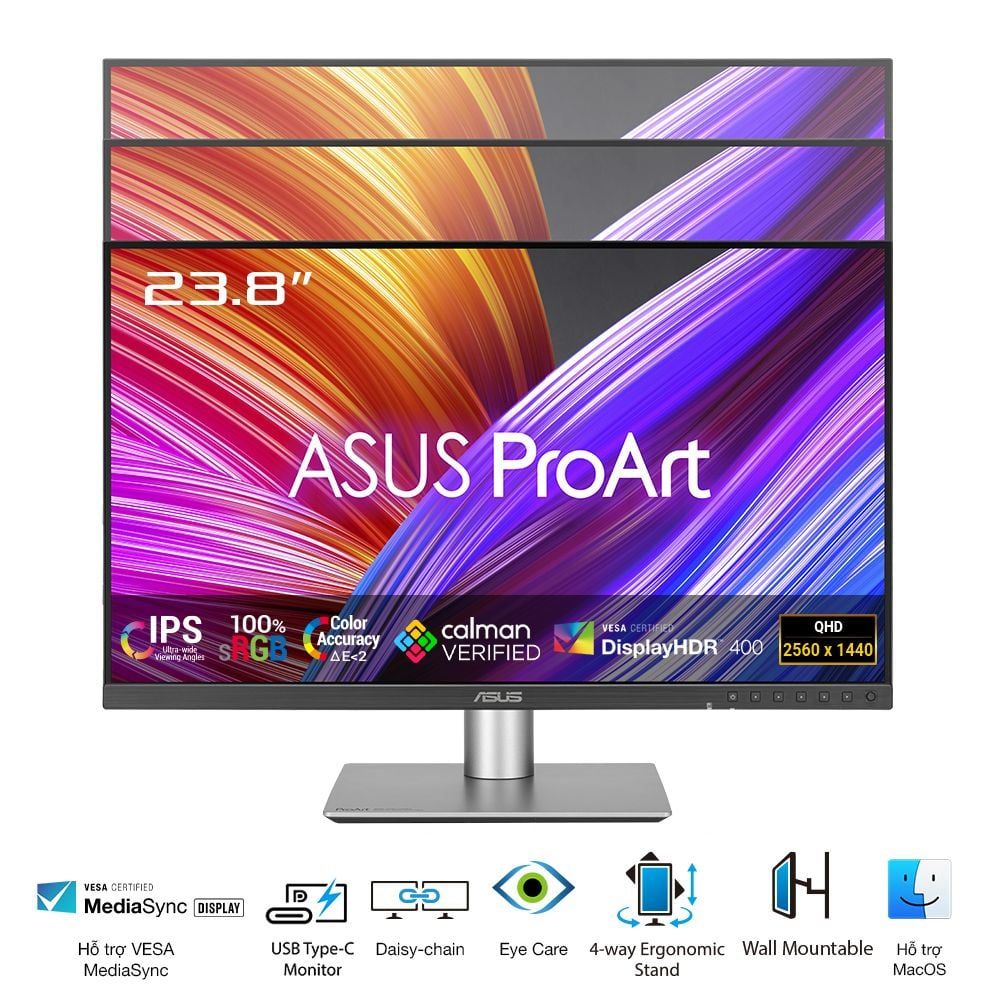 Màn hình đồ họa ASUS ProArt PA24ACRV | 24 inch | IPS 2K | 75Hz | USBC