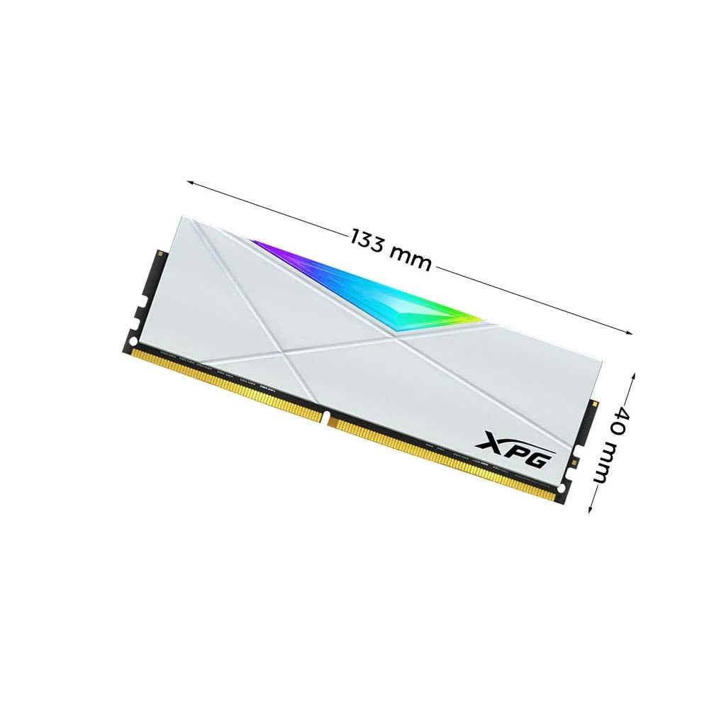 Ram PC ADATA DDR4 16GB D50 White Single Spectrix RGB | 3200MHz