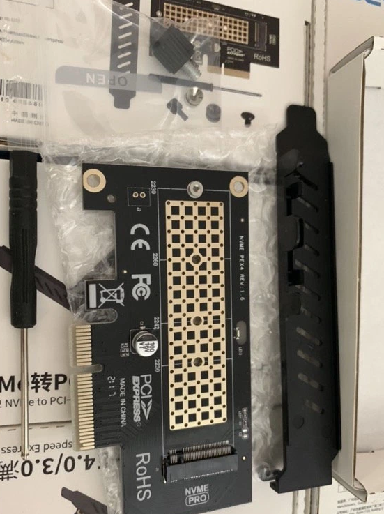 Card gắn SSD M2 NVMe PCIe 2280 to PCI-E 4X