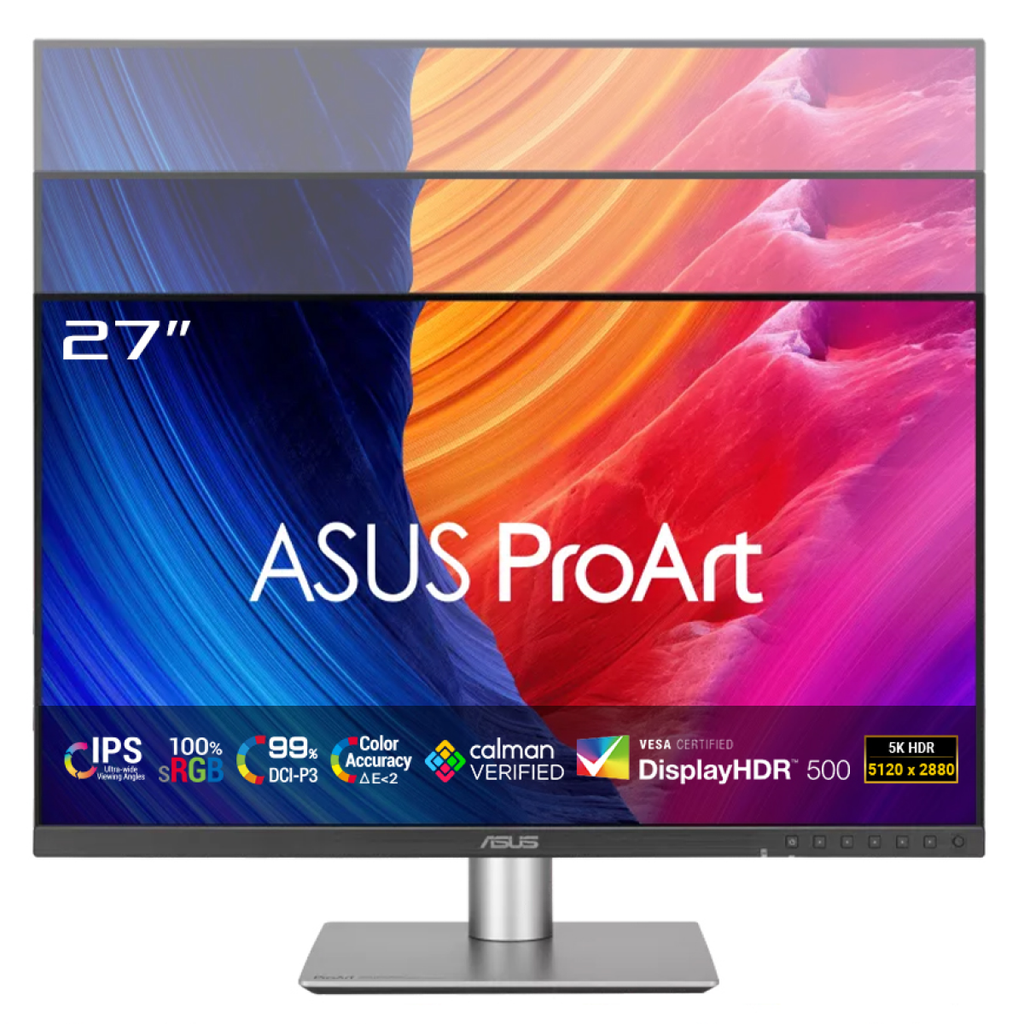Màn hình đồ họa ASUS ProArt PA27JCV | 27 inch | 5K | IPS | 60HZ | 5MS | LOA | USBC | PD 96W
