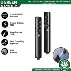 Bút Trình Chiếu Laser LED Đỏ Chiếu Xa 200M (LP479) Ugreen 50654