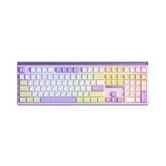 Bàn Phím Cơ Gaming AULA H108 (7495) 3 Mode | Màu Vàng Tím | Silent Cotton Candy Switch