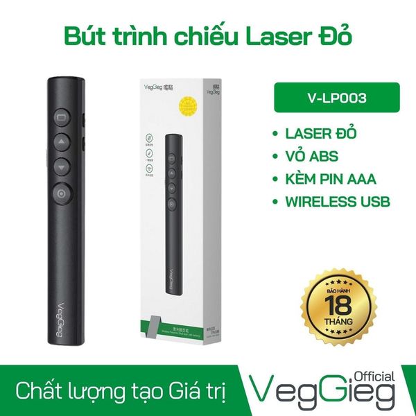 Bút Trình Chiếu VegGieg Laser Đỏ V-LP003