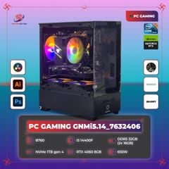 PC GAMING GNMi5.14_7632406 | i5 14400F | RTX 4060 8GB | B760 | RAM 32GB | SSD 1TB | EX32