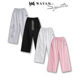  Quần nỉ Unisex ống rộng họa tiết thêu nổi Loud in silence - WQNT21 