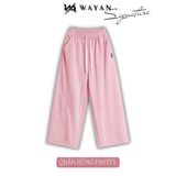  Quần nỉ Unisex ống rộng họa tiết thêu nổi Loud in silence - WQNT21 