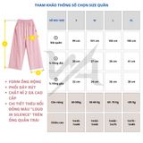  Quần nỉ Unisex ống rộng họa tiết thêu nổi Loud in silence - WQNT21 