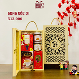  Hộp quà Tết Song Cúc 01 – Quà Tết doanh nghiệp, nhân viên | LuckyGifts 