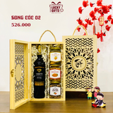  Hộp quà Tết Song Cúc 02 – Quà Tết doanh nghiệp, đối tác | LuckyGifts 