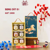  Hộp quà Tết Song Cát 01 – Hộp quà doanh nghiệp cao cấp 2026 | LuckyGifts 