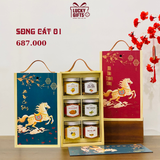  Hộp quà Tết Song Cát 01 – Hộp quà doanh nghiệp cao cấp 2026 | LuckyGifts 