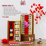  Hộp quà Tết Hoàng Đào 01 – Hộp quà Tết tặng đối tác và khách hàng VIP | LuckyGifts 