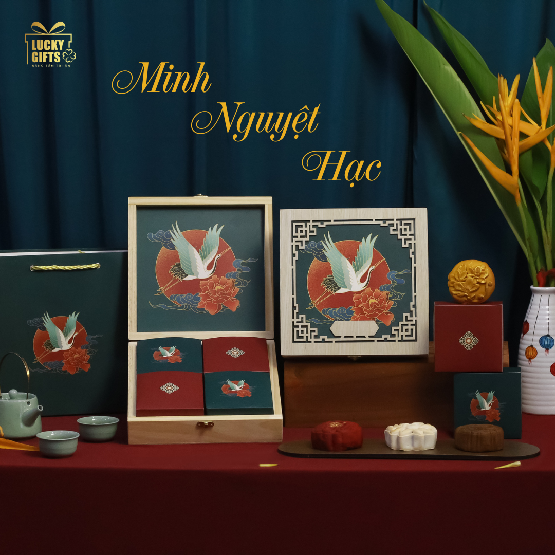 Minh Nguyệt Hạc 3 - Hộp Trung Thu 4 vị – bánh vị bào ngư thượng hạng