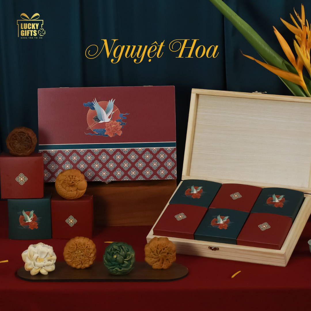  Nguyệt Hoa 2 - Hộp bánh Trung Thu 6 vị hiện đại – Quà tặng doanh nghiệp 