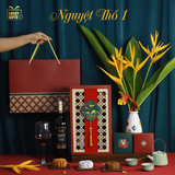  Nguyệt Thố 1 - Hộp quà Trung Thu 3 bánh & đồ uống nhập sang trọng 