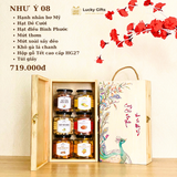  Hộp quà Tết Như Ý 08 – Hộp gỗ cao cấp, 6 món quà dinh dưỡng | LuckyGifts 