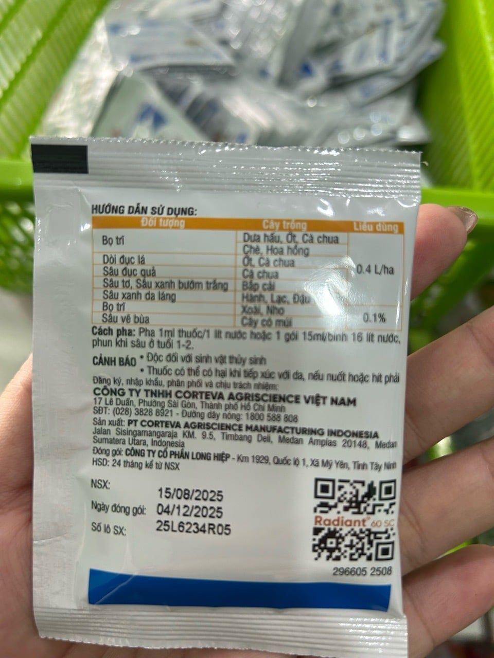  Radiant 60SC - Thuốc Đặc Trị Bọ Trĩ - Trừ Sâu Sinh Học 