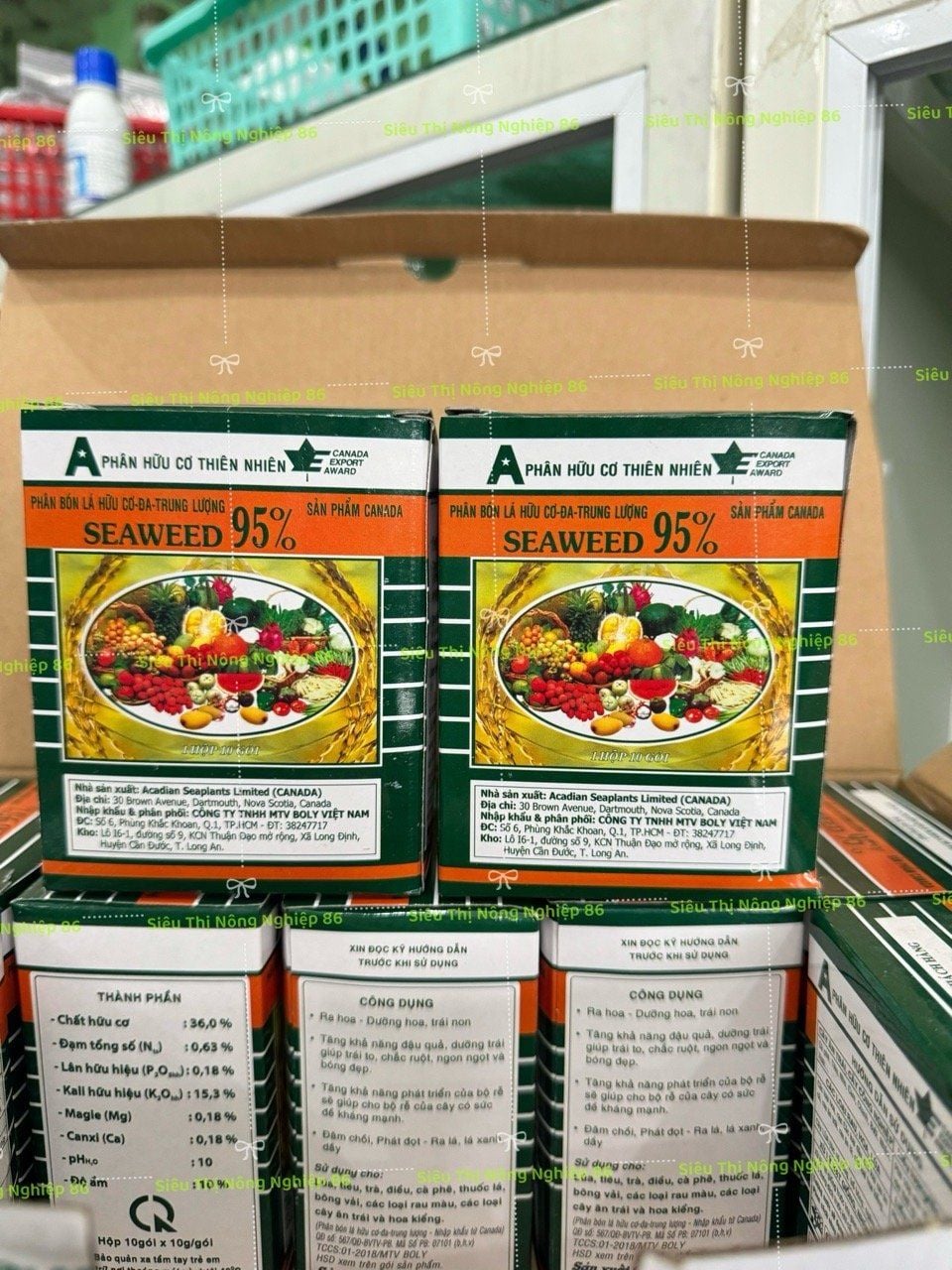  PHÂN BÓN LÁ HỮU CƠ RONG BIỂN SEAWEED (CANADA) 10G/GÓI 