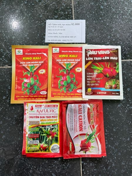  Chuyên dùng cho thanh long, Bộ số 7 (lớn trái,tạo màu)xịt trái 21-23 ngày 