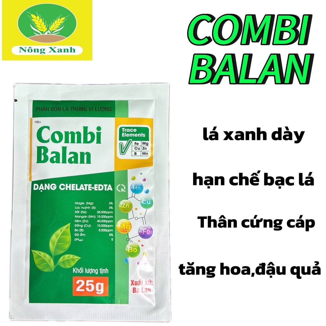  phân bón trung vi lượng COMBI BALAN gói 25gr nhập khẩu 