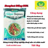  combo bocdo (1 kg đồng sunphat+ 1 kg vôi) quản lí nấm,thán thử,rỉ sắt rửa vườn sau khi thu hoạch 