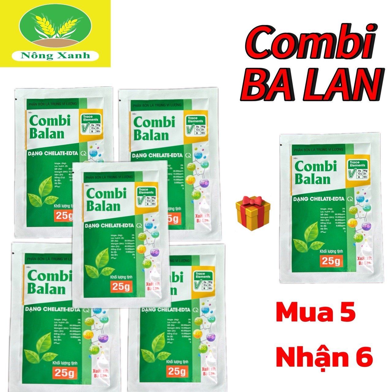  phân bón trung vi lượng COMBI BALAN gói 25gr nhập khẩu 