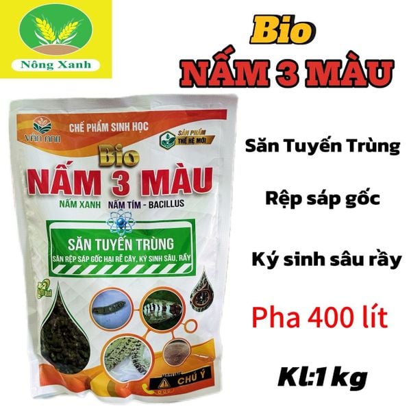  Bio nấm 3 màu (1kg) săn tuyên trùng ,rệp sáp gốc,kí sinh sâu rầy 